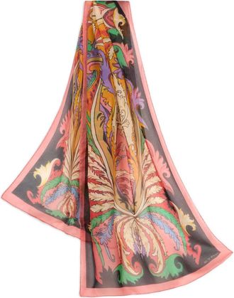 Etro silk chiffon scarf - women - Fabric - One Size - Pink
