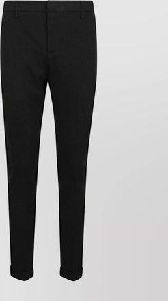 Dondup belted cuffed trousers front rear pockets