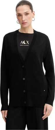 A|X Armani Exchange Oversized Wolmix Vest - Dames - Vesten - Zwart - XS - Wol - Truien & Vesten