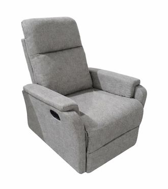 Home Heavenly Sill&oacute;n reclinable con palanca lateral en tela gris 102 x 76 x 80 cm