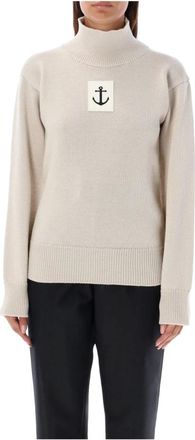Jil Sander Turtleneck met unieke details - Dames - Coltruien - Wit - XS - Wol - Truien & Vesten