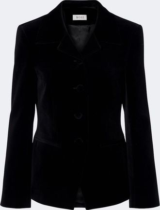 R&oacute;he R&oacute;he Single-breasted cotton velvet blazer
