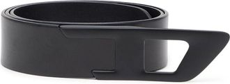 Diesel Black D Logo Buckle Belt