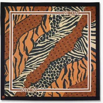 MCM Animalier Silk Scarf in Cognac at Nordstrom