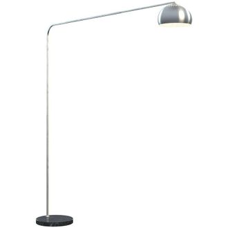 Top-Light Piantana terra arco moderna top light corner 1189 b4 b3 e27 led metallo lampada terra braccio cupola, base marmo bianco