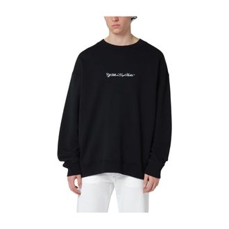 Off-white Sweatshirts, male, Black, Size: 2XL Script Arrow Skate Crewneck
