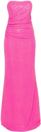 Nissa sequinned strapless gown - women - Polyester/Elastane - 40 - Pink
