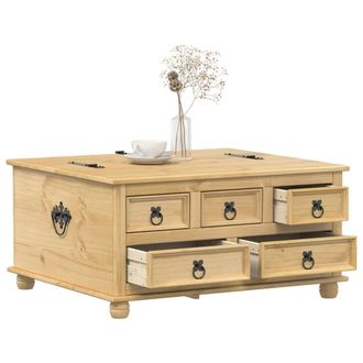 Berkfield Home Storage Box Corona 90x78x45 cm Solid Wood Pine in Brown | Size: 90 x 78 x 45 cm
