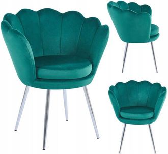 OEM Sill&oacute;n De Sal&oacute;n Tapizado Verde Patas Plateadas Furnitex Modern