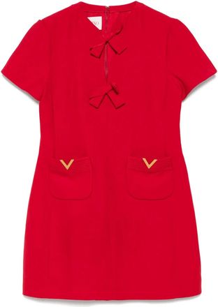 Valentino Garavani Abito corto in crêpe - Rosso