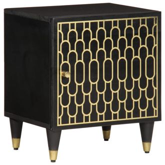 vidaXL Mesita De Noche De Madera Maciza De Mango 40x33x46 Cm Vidaxl