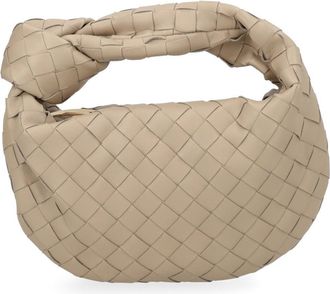 Bottega Veneta Womens Mini Jodie Beige Leather Bag Lamb Handbags Hand