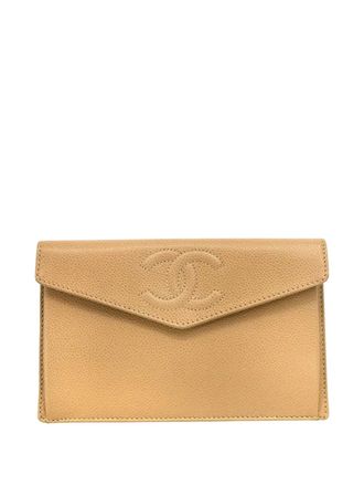 Chanel 2000 CC logo wallet - women - Caviar Leather - One Size - Neutrals