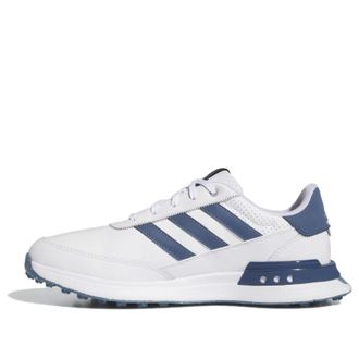 adidas S2G 24 Leather Spikeless Golf Shoes White Blue IF6606