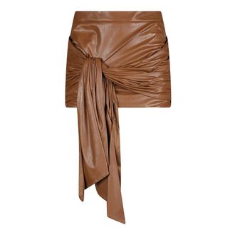 Elisabetta Franchi Dames, Rokken, Bruin, Maat: M Leer