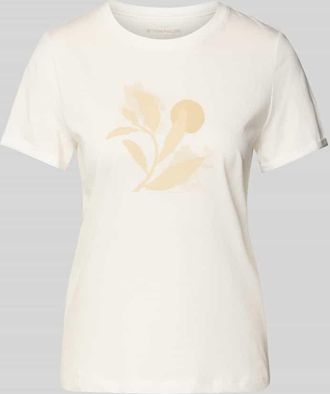 Tom Tailor Regular Fit T-Shirt aus reiner Baumwolle in Offwhite, Größe XXXL