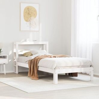 vidaXL Estructura De Cama Con Cabecero Sin Colch&oacute;n Blanco 90x190 Cm Vidaxl
