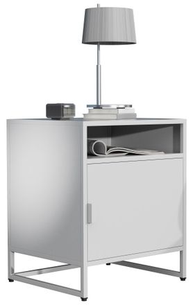ebuy24 Ebuy24 - Mueble De Noche Vcm Mesita De Noche Mesita De Noche Dimensiones Aprox. Al. 55 X An. 45 X P. 40 Cm - Flokas L (blanco)