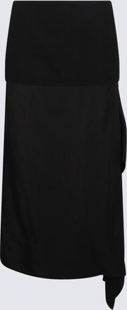 Jil Sander Black Wool Skirt