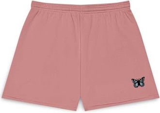 Dalix Womens Butterfly Jogger Sweatshort in Mauve at Nordstrom, Size Xx-Large