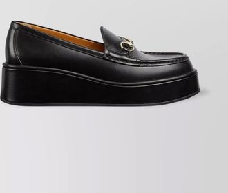 Gucci horsebit detail wedge loafers