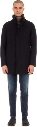 Herno Single-Breasted Coats - Heren - Mantel - Blauw - 3XL - Wol - Jassen