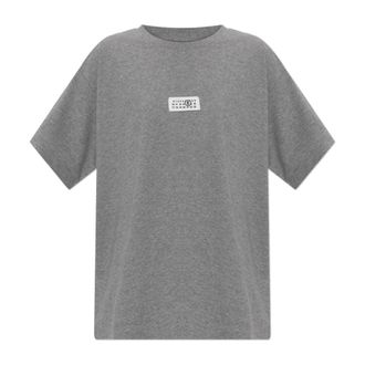 Maison Margiela T-Shirts, female, Gray, Size: XL T-shirt with logo patch