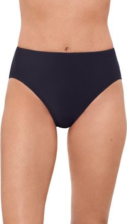 Aqua Green Mid Rise Tummy Control Brief Swimsuit Bottom in True Navy at Nordstrom, Size X-Large