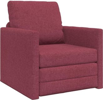 vidaXL Floor Sofa Bed with Cushion Wine red 74 x 77 x 81 cm Fabric Vidaxl