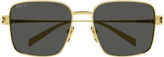 Gucci GG1937S001 Square Full Rim Sunglasses - Gold