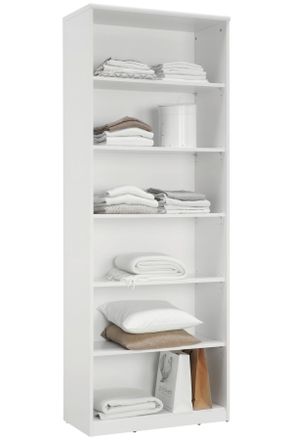 Xora Regal, Wei&szlig;, Holzwerkstoff, 5 F&auml;cher, 72x194x36 cm, Wohnzimmer, Regale, B&uuml;cherregale