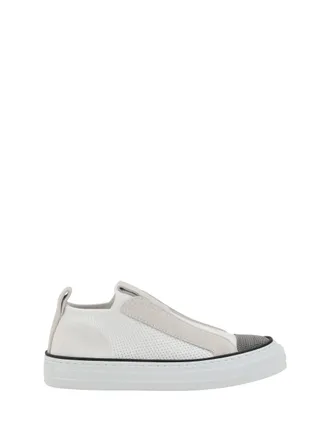 Brunello Cucinelli Womens Sneakers White Upper: Nylon Trainers