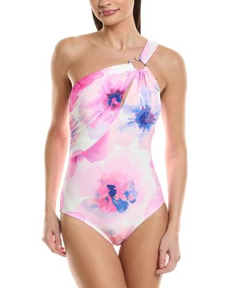 Carmen Marc Valvo Asymmetric One-Piece