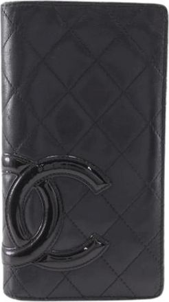 Chanel Pre-owned Wallets, female, Black, Size: ONE SIZE Pre-owned Long wallet (bi-fold)