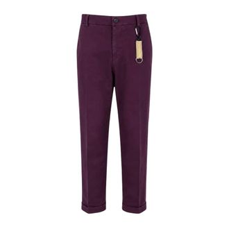 Manuel Ritz Chino broek - Heren - Broeken - Paars - Maat: M Leer
