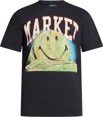 Market graphic-print cotton T-shirt - men - Cotton - M - Black