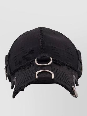 Balenciaga cotton cargo hat metal ring visor