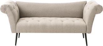 Beliani Chaise Longue NANTILLY Fabric Light Brown