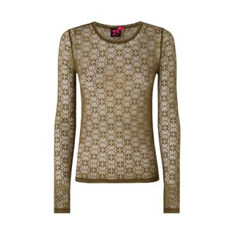 Pinko Round-neck Knitwear - female - PINKO - Round-neck Knitwear - Green - XS - Knitwear