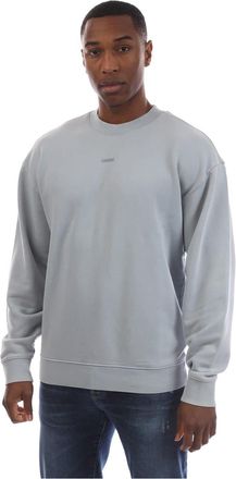 HUGO BOSS Hugo Mens Crew Neck Drop Shoulder Long Sleeve Sweatshirt in Open Blue - Size Small