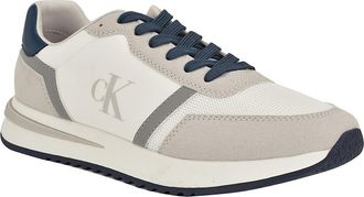 Calvin Klein Mens Mens Picio Monogram Logo Sneaker - Light/Pastel Grey - 10H
