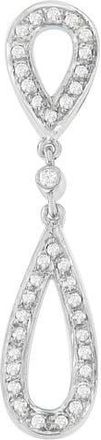 House of Brilliance 14 White Gold 1/4 cttw Round Cut Diamond Double Tear Drop Pendant Necklace at Nordstrom