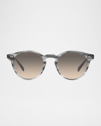 Oliver Peoples Men & apos;s The Romare Sun Keyhole-Bridge Round Sunglasses