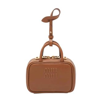 Miu Miu Bag Accessories, female, Brown, Size: ONE SIZE Leather Trick