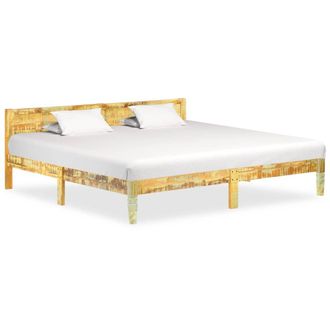 vidaXL Vidaxl - Estructura Cama Sin Colch&oacute;n Madera Maciza Reciclada 200x200 Cm