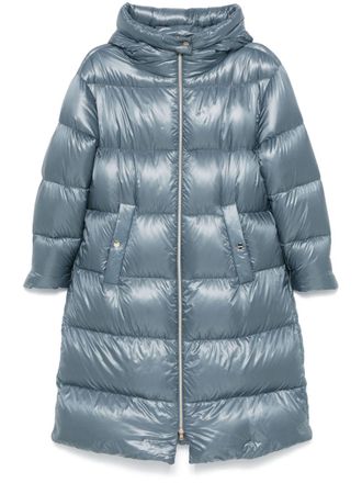 Herno quilted down coat - women - Polyamide/Polyamide/Goose Feather/Goose Down - 40 - Blue
