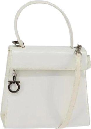 Ferragamo Pre-owned Handbag - Dames - Vintage Handtas - Wit - ONE Size - Leer - Vintage