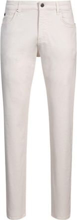 BOSS Maine regular-fit jeans in white thermoregulating denim