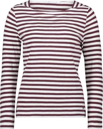 Betty & Co Tops, Dames, Veelkleurig, XL, Gestreept shirt met boothals