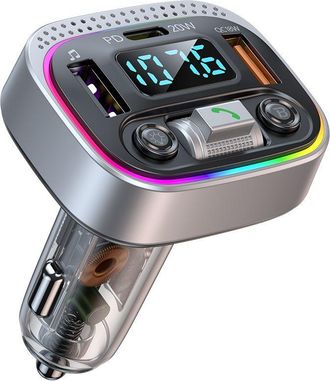 OEM Transmisor Fm Bluetooth - Reproductor De M&uacute;sica Inal&aacute;mbrico Para Coche Con Retroiluminaci&oacute;n Led De Colores, Compatible Con Llamadas Manos Libres, Blue